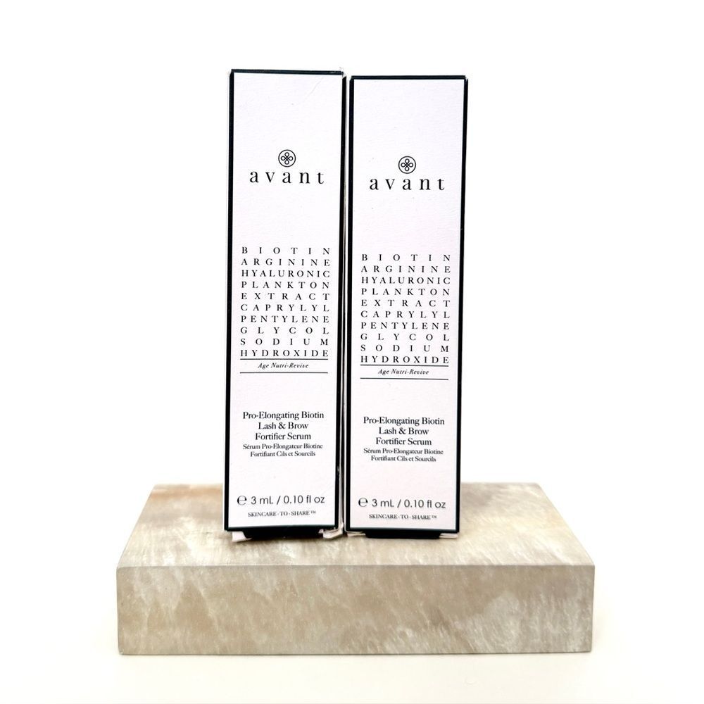 ✨ 2 (TWO) Avant Pro-Elongating Biotin Lash & Brow Serum Duo Full Size New IN BOX